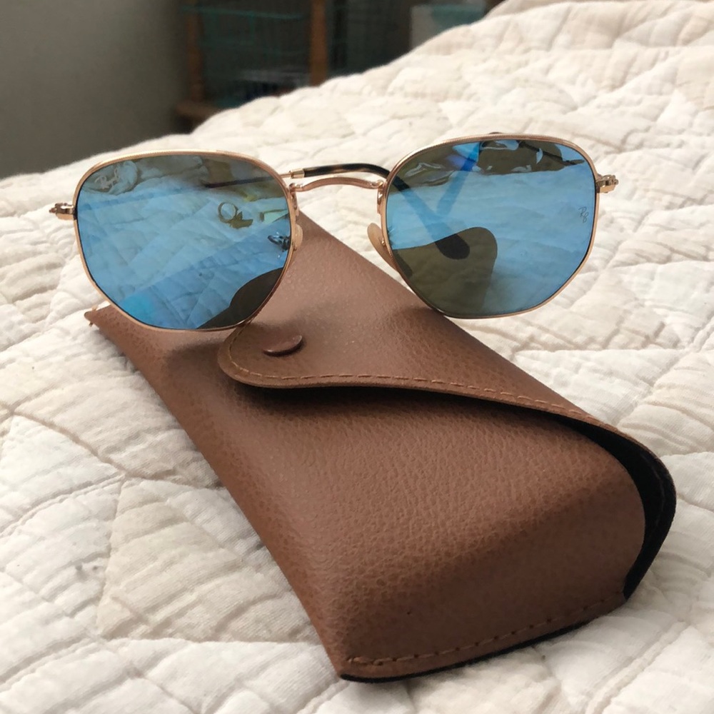 Ray Ban Hexagonal Flat lenses in Mirror
